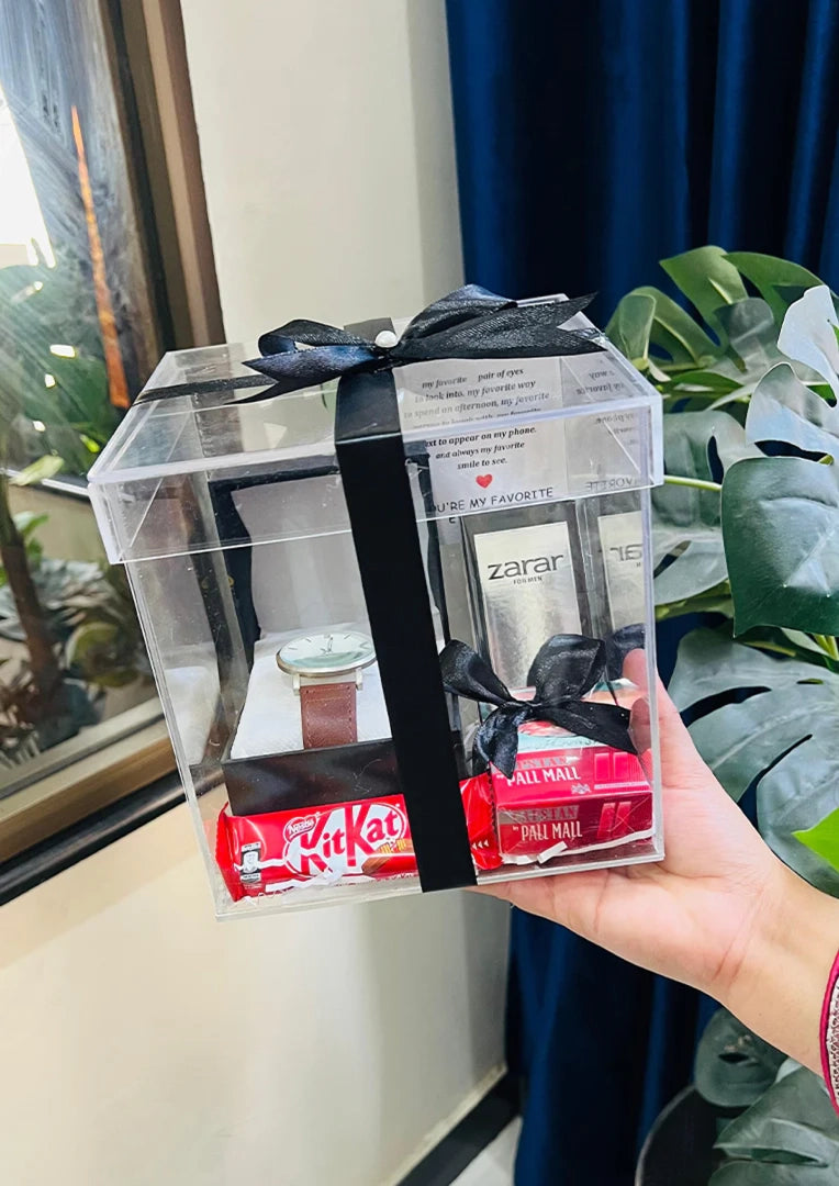Gift Box for Him – Watch, Perfume & KitKat Treat | ANN-003
