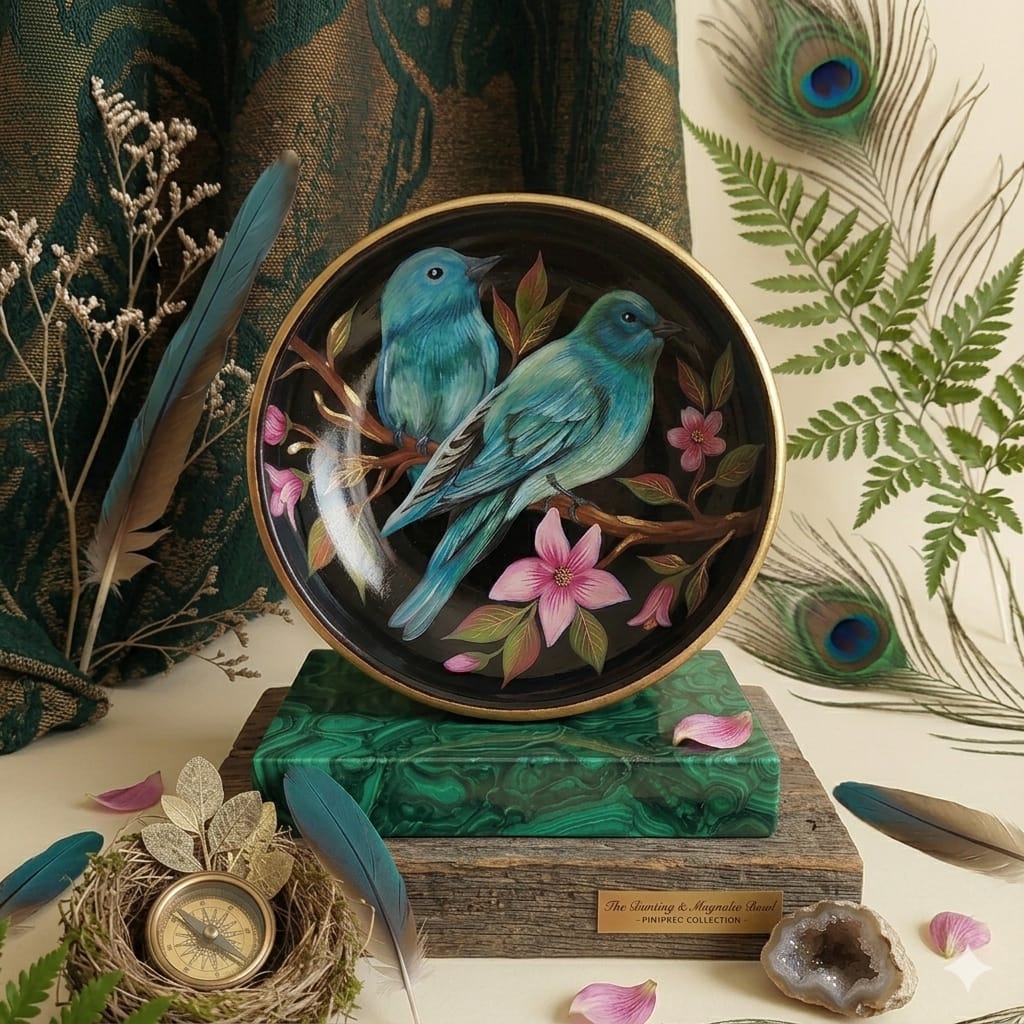 Hand-Painted Love Birds Mud Bowl | HMC-002
